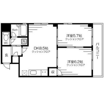 東京都文京区湯島２丁目 賃貸マンション 2DK